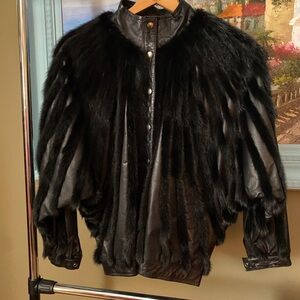 Mink and Leather Jacket